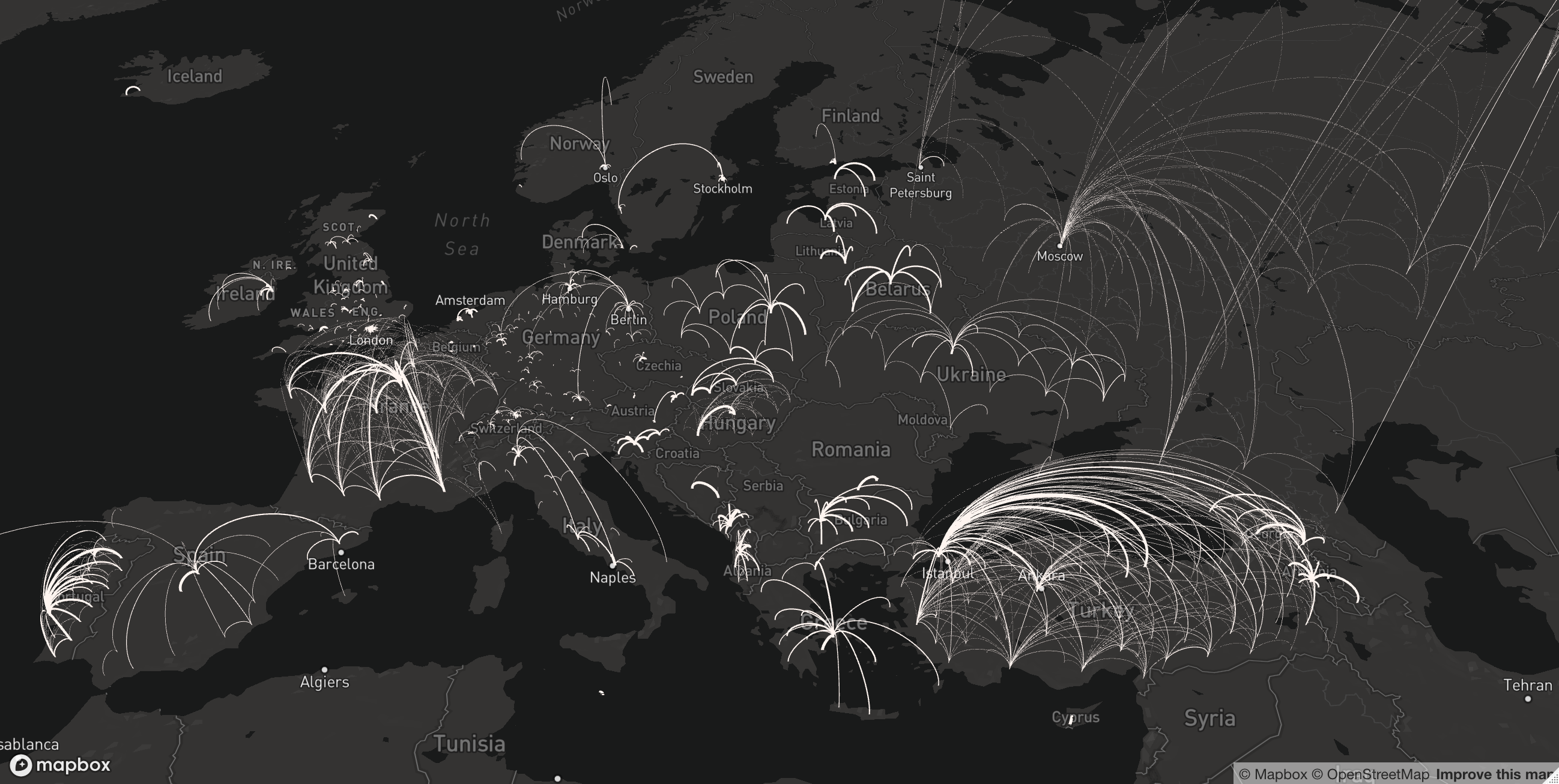 Internal migration flows across Europe
